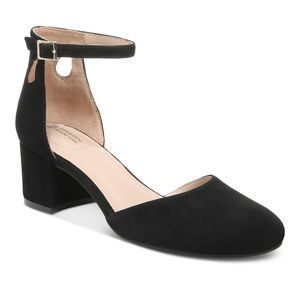 Black Mini Heel- Giani Bernini Izzee Memory Foam Two Piece Pumps